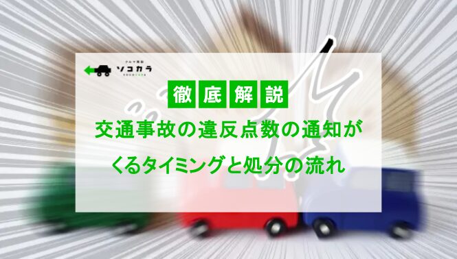 交通事故の違反点数の通知がくるタイミングと処分の流れを解説