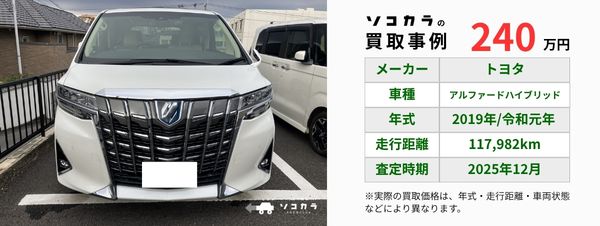 アルファード買取事例 | 車買取のソコカラ 買取事例 アルファード
