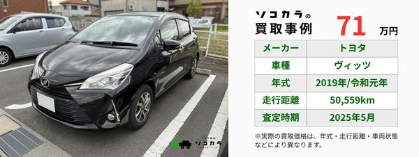 ヴィッツ買取事例 | 車買取のソコカラ ヴィッツ 買取事例