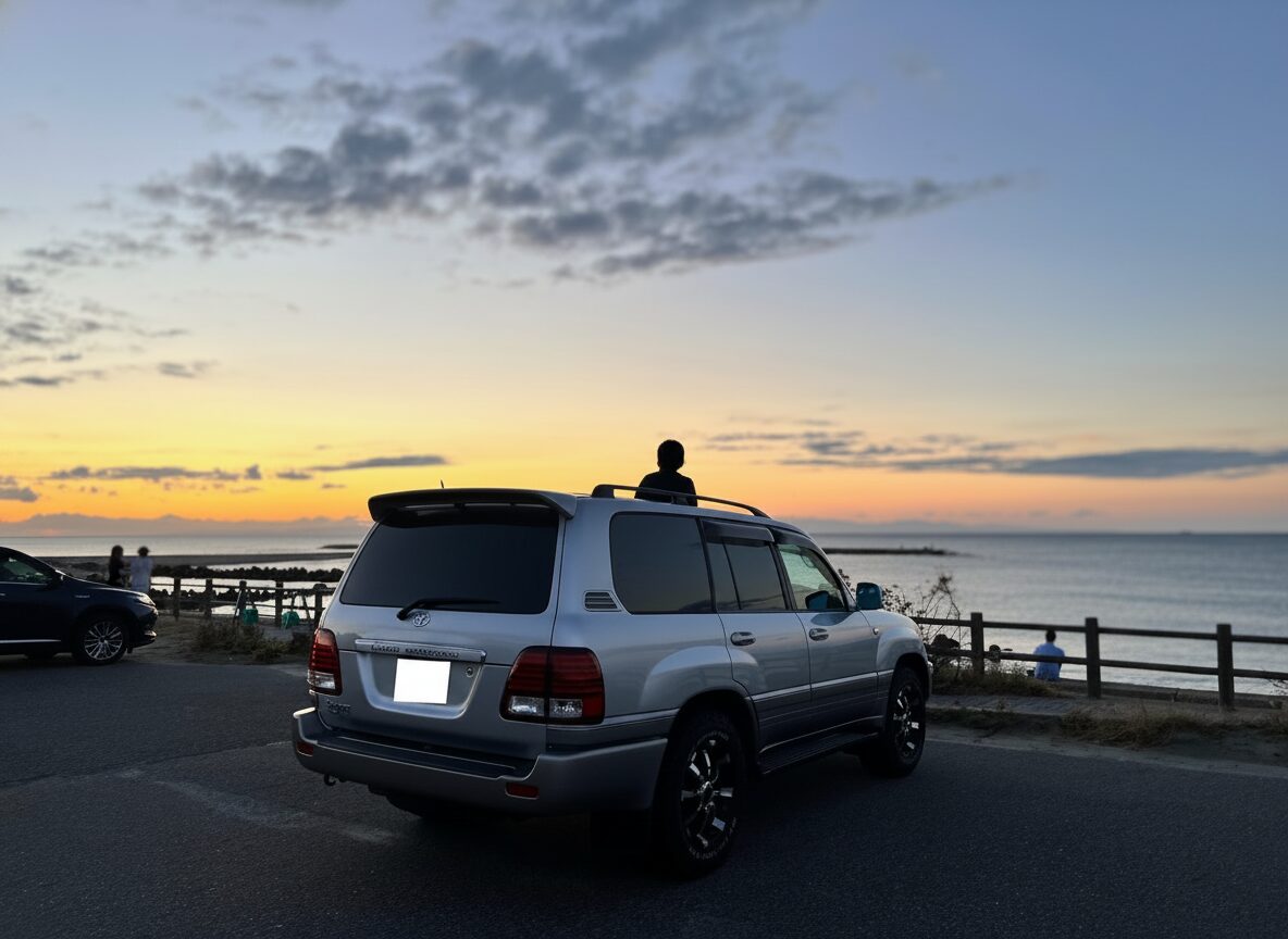 14_ランドクルーザーバン | 車買取のソコカラ ソコカラで買い取らせていただいたランドクルーザーバンとお客様のお写真