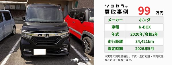 N-BOX買取事例 | 車買取のソコカラ N-BOX 買取事例