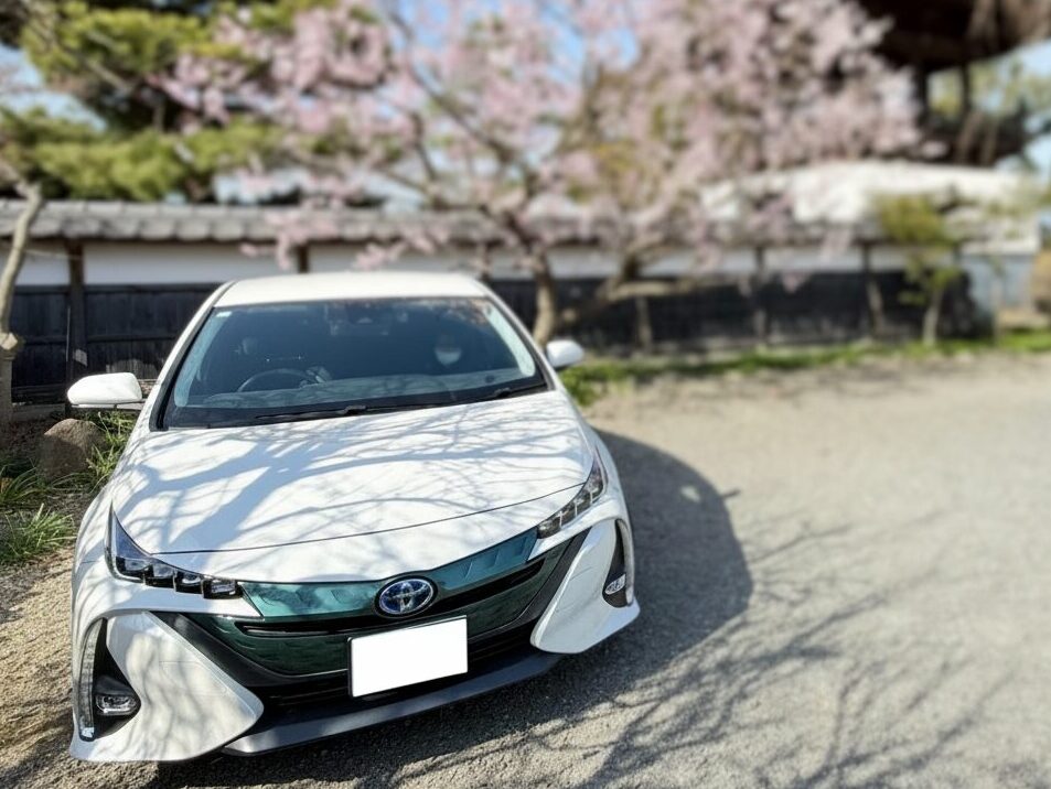17_プリウスPHV | 車買取のソコカラ ソコカラで買い取らせていただいたプリウスPHVとお客様のお写真